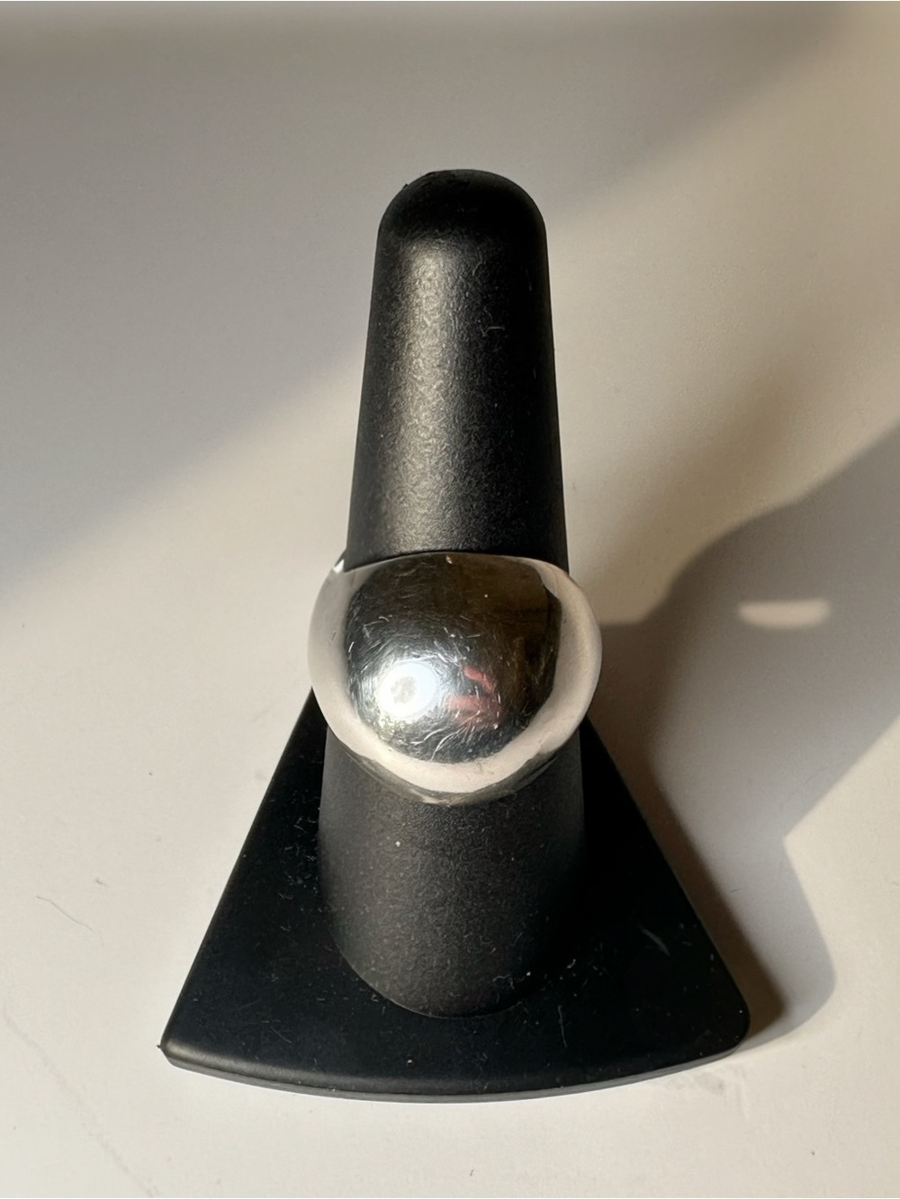 Sterling Silver Dome Statement Ring - Sz 8